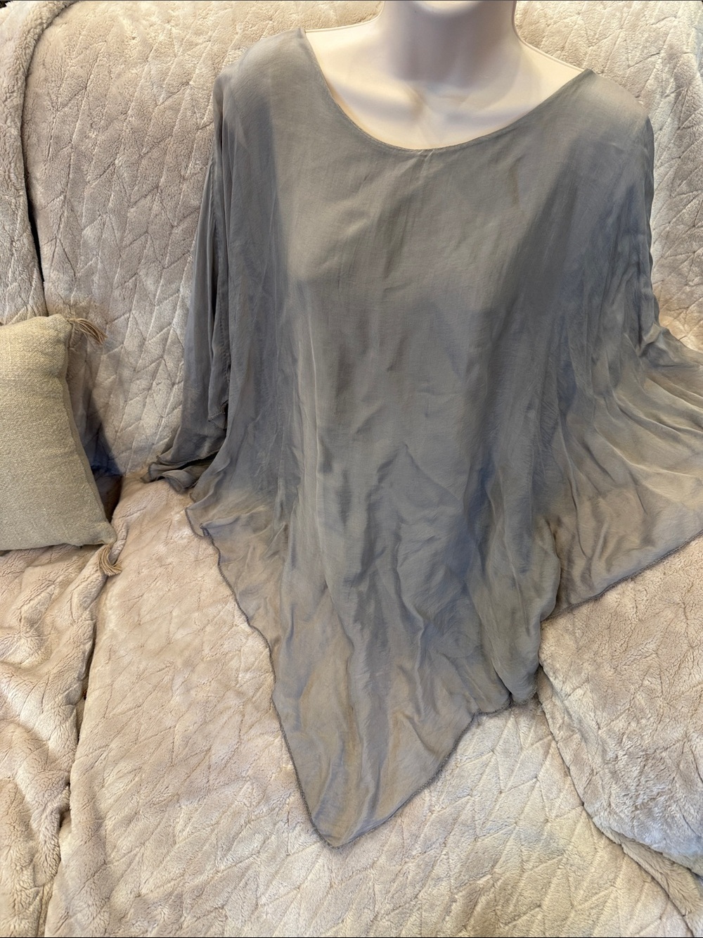 Womens Taupe Lightweight silky Top